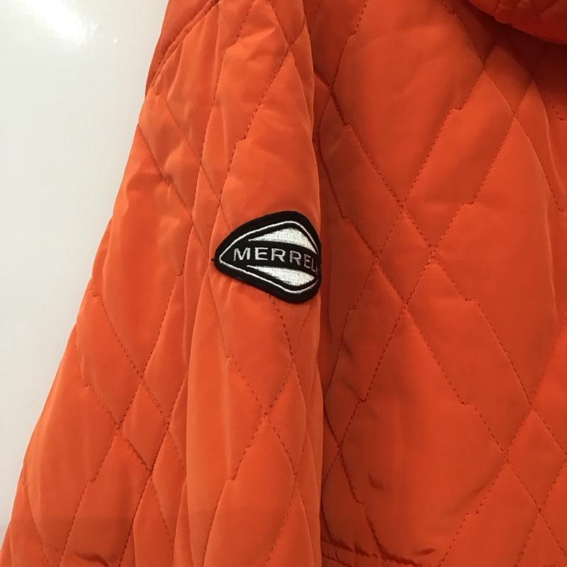 メレル MERRELL ジャケット、上着 ジャケット、ブレザー キルティングジャケット アウター プルオーバーパーカー ロゴ、文字 橙 / オレンジ /  メンズ USED 古着 中古 10144761