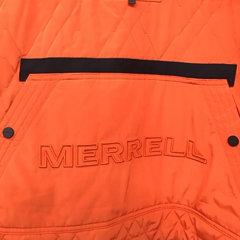 メレル MERRELL ジャケット、上着 ジャケット、ブレザー キルティングジャケット アウター プルオーバーパーカー ロゴ、文字 橙 / オレンジ /  メンズ USED 古着 中古 10144761