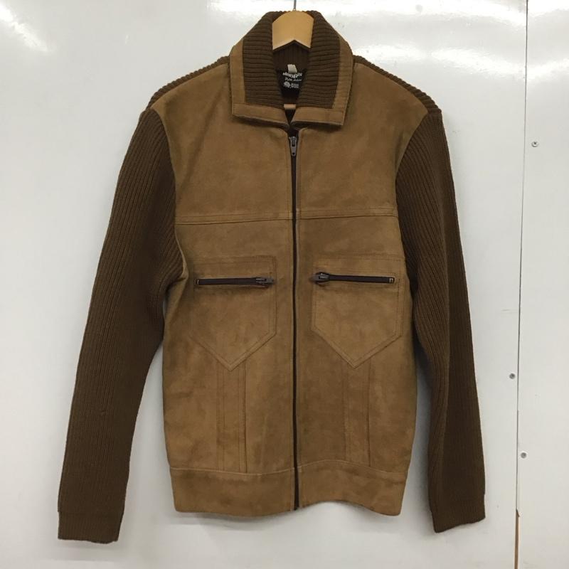 古着 USED ジャケット、上着 ジャケット、ブレザー ジップアップジャケット アウター 古着 S 無地 茶 / ブラウン /  メンズ USED 古着 中古 10144765
