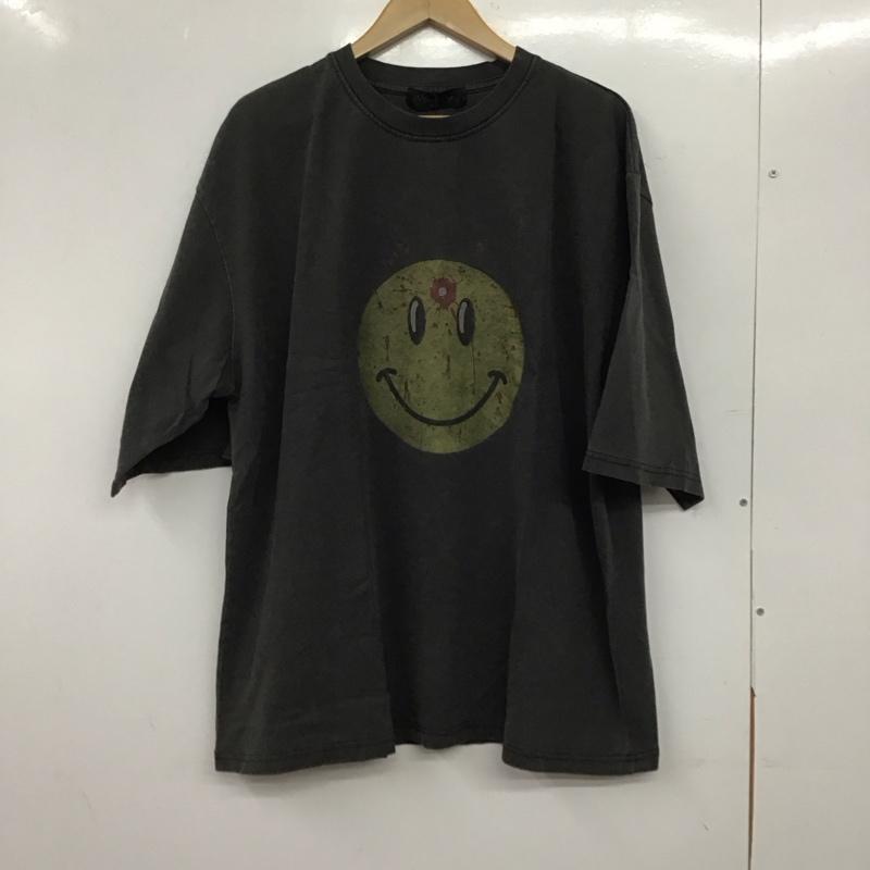 アンリラクシング unrelaxing Tシャツ 半袖 半袖カットソー プリントTシャツ クルーネックカットソー L プリント ダークグレー / ダークグレー /  メンズ USED 古着 中古 10144777