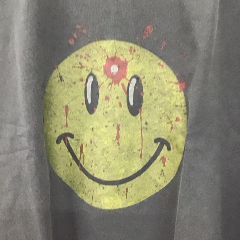 アンリラクシング unrelaxing Tシャツ 半袖 半袖カットソー プリントTシャツ クルーネックカットソー L プリント ダークグレー / ダークグレー /  メンズ USED 古着 中古 10144777