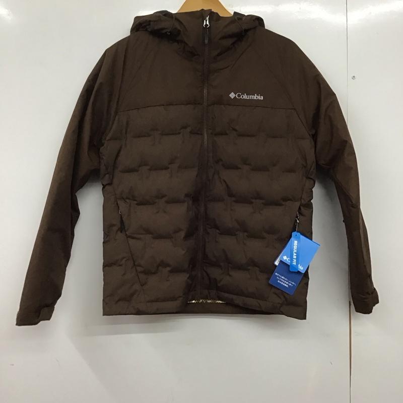 コロンビア Columbia ジャケット、上着 ジャンパー、ブルゾン 225 we7857 グランドトレックIIIダウンフーデッドジャケット アウター S ロゴ、文字 茶 / ブラウン /  メンズ USED 古着 中古 10144786
