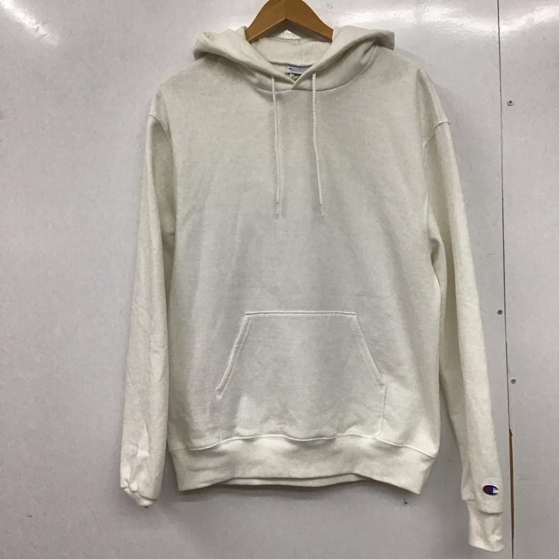 チャンピオン Champion パーカー 長袖 長袖パーカー プルオーバーパーカー スウェット M 無地 白 / ホワイト /  メンズ USED 古着 中古 10144800