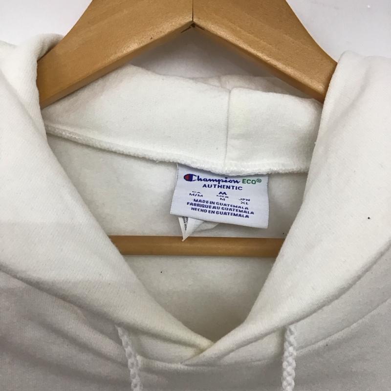チャンピオン Champion パーカー 長袖 長袖パーカー プルオーバーパーカー スウェット M 無地 白 / ホワイト /  メンズ USED 古着 中古 10144800