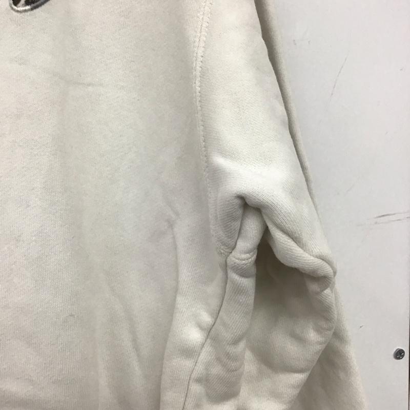 ケンゾージーンズ KENZOJEANS トレーナー 長袖 長袖トレーナー スウェット クルーネック プルオーバー 90s 波タグ FREE ロゴ、文字 白 / ホワイト /  メンズ USED 古着 中古 10144810
