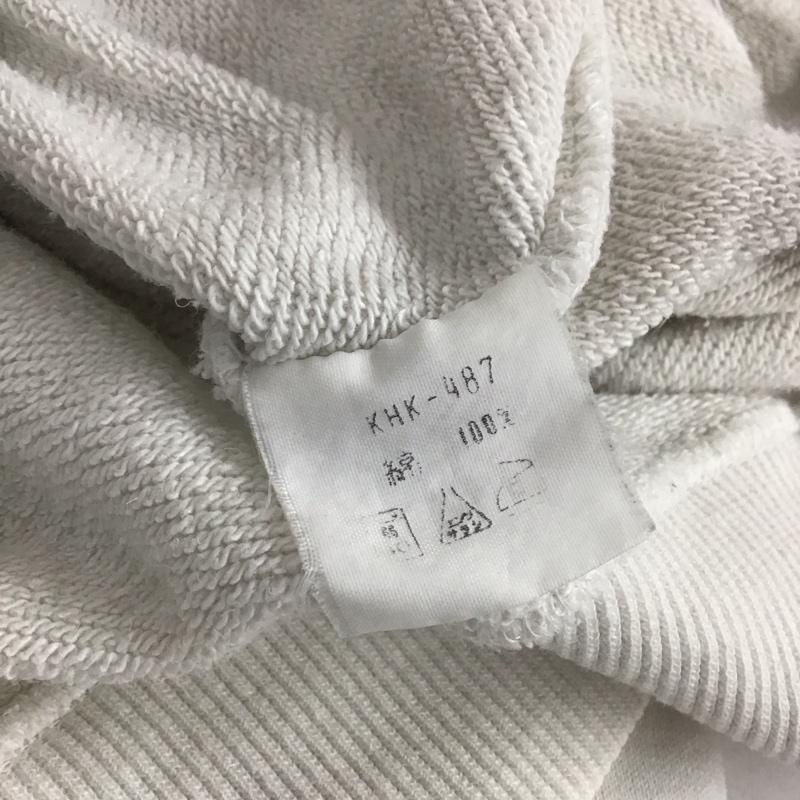 ケンゾージーンズ KENZOJEANS トレーナー 長袖 長袖トレーナー スウェット クルーネック プルオーバー 90s 波タグ FREE ロゴ、文字 白 / ホワイト /  メンズ USED 古着 中古 10144810