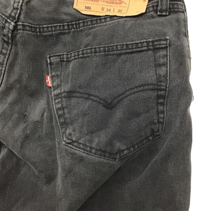 リーバイストラウスアンドコー Levi Strauss & co. パンツ デニム、ジーンズ デニムパンツ ワイドパンツ カジュアルパンツ ストレッチ 34インチ 無地 ダークグレー / ダークグレー /  メンズ USED 古着 中古 10144813