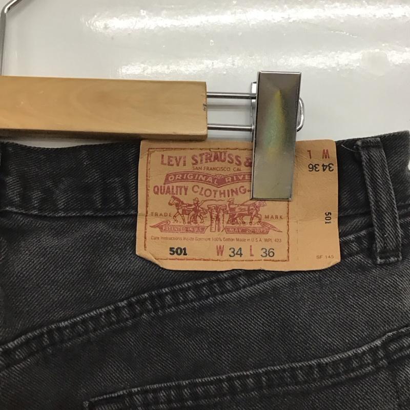 リーバイストラウスアンドコー Levi Strauss & co. パンツ デニム、ジーンズ デニムパンツ ワイドパンツ カジュアルパンツ ストレッチ 34インチ 無地 ダークグレー / ダークグレー /  メンズ USED 古着 中古 10144813