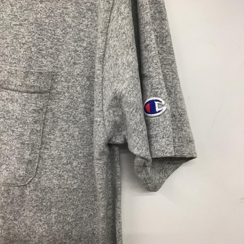 チャンピオン Champion Tシャツ 半袖 半袖カットソー プリントTシャツ クルーネックカットソー M ロゴ、文字 灰 / グレー /  メンズ USED 古着 中古 10144866
