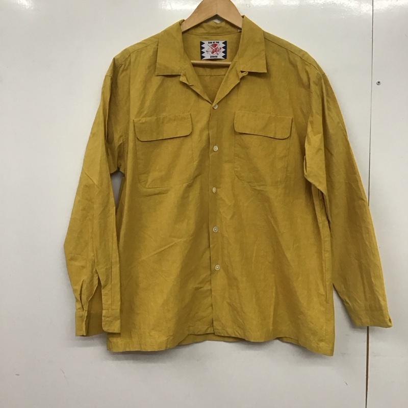 サノバチーズ SON OF THE CHEESE シャツ、ブラウス 長袖 SC1810-SH03 big flap shirts M 無地 黄 / イエロー /  メンズ USED 古着 中古 10144867
