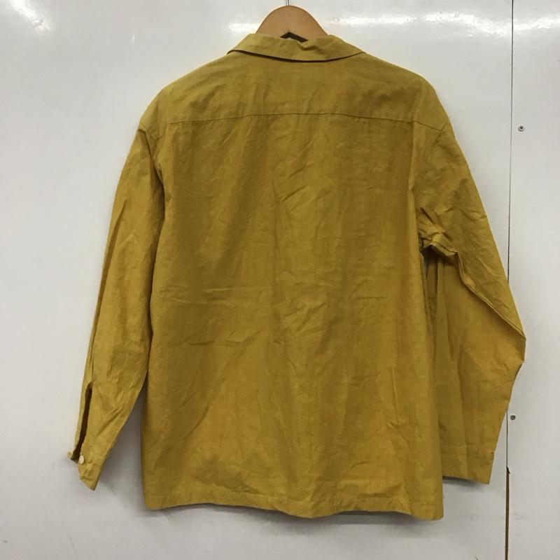 サノバチーズ SON OF THE CHEESE シャツ、ブラウス 長袖 SC1810-SH03 big flap shirts M 無地 黄 / イエロー /  メンズ USED 古着 中古 10144867