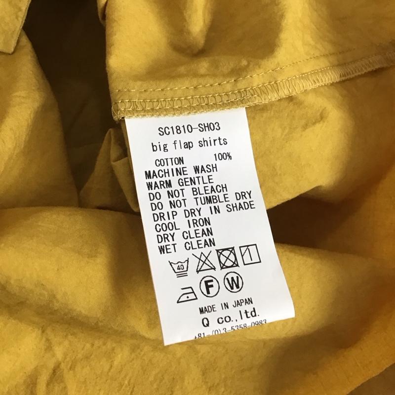 サノバチーズ SON OF THE CHEESE シャツ、ブラウス 長袖 SC1810-SH03 big flap shirts M 無地 黄 / イエロー /  メンズ USED 古着 中古 10144867
