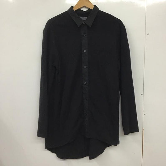 グラム glamb カットソー 長袖 長袖カットソー カラーシャツ 長袖シャツ 2 無地 黒 / ブラック /  メンズ USED 古着 中古 10144872