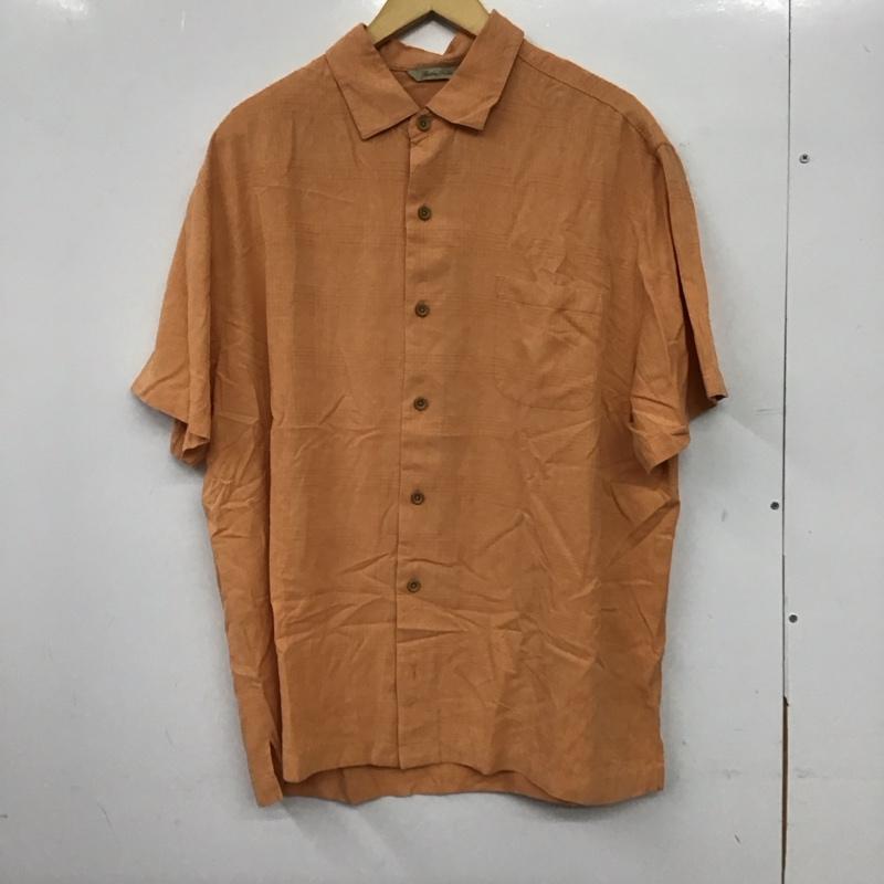 古着 USED シャツ、ブラウス 半袖 半袖シャツ カラーシャツ ポケットシャツ 古着 総柄 橙 / オレンジ /  メンズ USED 古着 中古 10144876