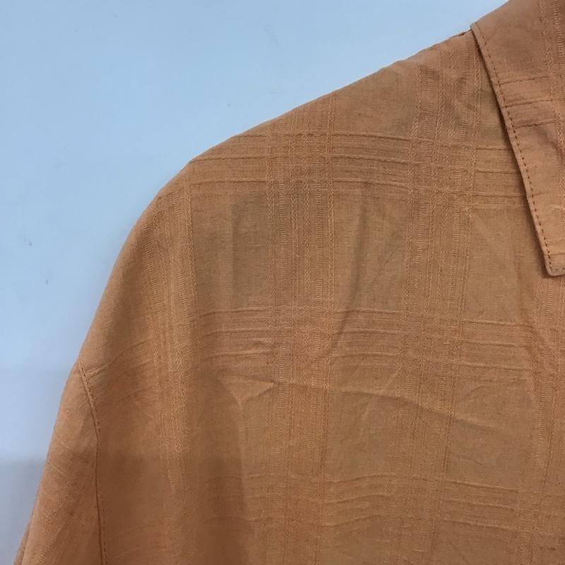 古着 USED シャツ、ブラウス 半袖 半袖シャツ カラーシャツ ポケットシャツ 古着 総柄 橙 / オレンジ /  メンズ USED 古着 中古 10144876