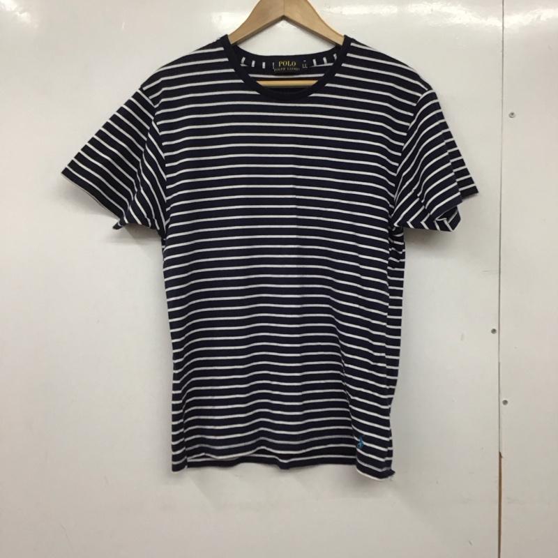 ポロラルフローレン POLO RALPH LAUREN Tシャツ 半袖 LL ボーダー柄 白 / ホワイト / X 紺 / ネイビー /  メンズ USED 古着 中古 10144899