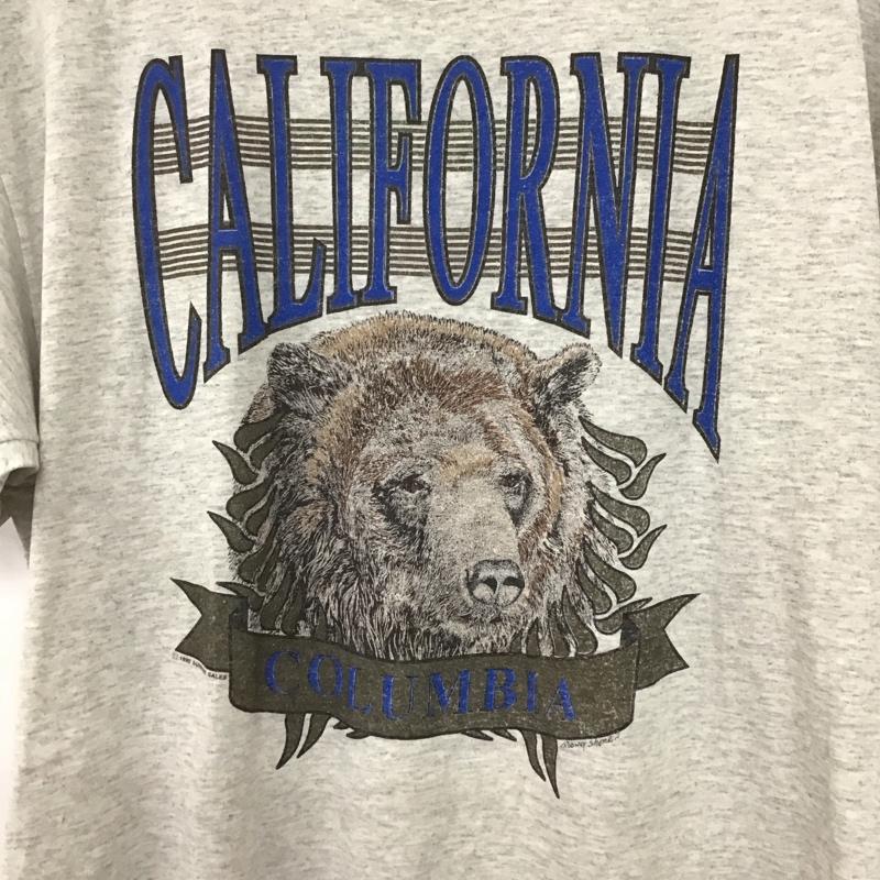 ヘインズ HANES Tシャツ 半袖 半袖カットソー プリントTシャツ クルーネックカットソー 古着 90s L プリント 灰 / グレー /  メンズ USED 古着 中古 10144912