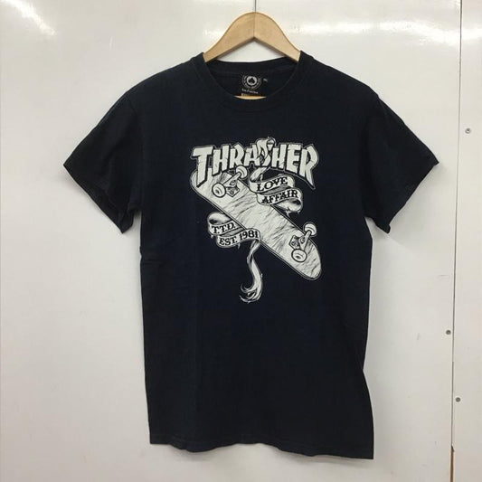 スラッシャー THRASHER Tシャツ 半袖 半袖カットソー プリントTシャツ クルーネックカットソー M プリント 紺 / ネイビー /  メンズ USED 古着 中古 10144936