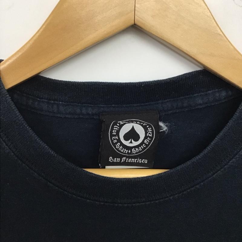 スラッシャー THRASHER Tシャツ 半袖 半袖カットソー プリントTシャツ クルーネックカットソー M プリント 紺 / ネイビー /  メンズ USED 古着 中古 10144936