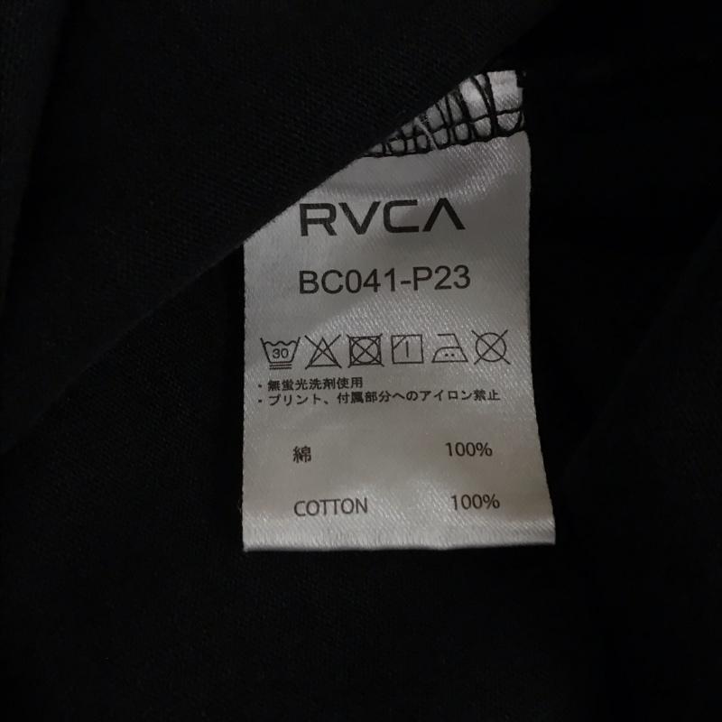 ルーカ RVCA Tシャツ 半袖 半袖カットソー プリントTシャツ クルーネックカットソー M ロゴ、文字 黒 / ブラック /  メンズ USED 古着 中古 10144937