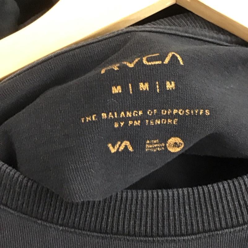 ルーカ RVCA Tシャツ 半袖 半袖カットソー プリントTシャツ クルーネックカットソー M ロゴ、文字 黒 / ブラック /  メンズ USED 古着 中古 10144937
