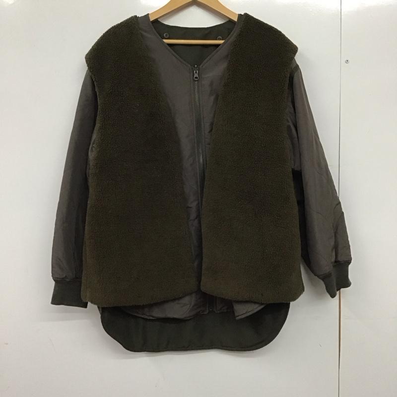 ニコアンド niko and... ジャケット、上着 ジャンパー、ブルゾン NKN26701FL ベスト付きマルチWAYキルティングブルゾン M 無地 カーキ / カーキ / X 茶 / ブラウン /  レディース USED 古着 中古 10144980