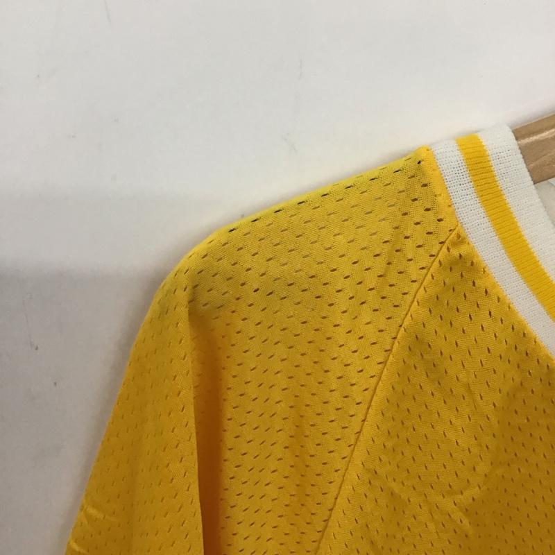 チャンピオン Champion Tシャツ 半袖 半袖カットソー ユニフォーム Vネックカットソー L 無地 黄 / イエロー /  メンズ USED 古着 中古 10145007