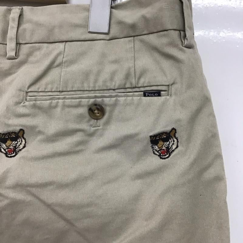 ポロラルフローレン POLO RALPH LAUREN パンツ ショートパンツ ハーフパンツ ショートパンツ カジュアルパンツ 34インチ ロゴ、文字 ベージュ / ベージュ /  メンズ USED 古着 中古 10145057