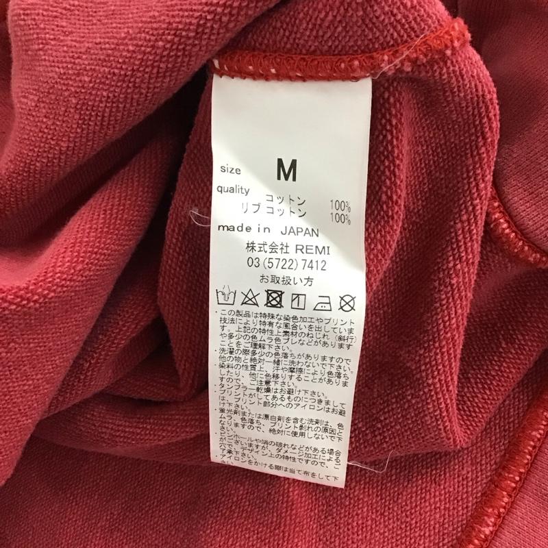 レミ レリーフ REMI RELIEF トレーナー 長袖 長袖トレーナー スウェット クルーネック プルオーバー M ロゴ、文字 赤 / レッド /  メンズ USED 古着 中古 10145062