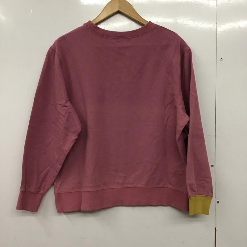 メルロー merlot カットソー 長袖 長袖カットソー クルーネックカットソー スウェット ロゴ、文字 桃 / ピンク /  レディース USED 古着 中古 10145104