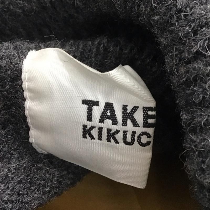 タケオキクチ TAKEO KIKUCHI ニット、セーター 長袖 長袖ニットカットソー タートルネック セーター 3 無地 灰 / グレー /  メンズ USED 古着 中古 10145107