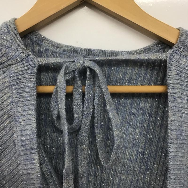 ダブルクローゼット w closet カーディガン 長袖 長袖カーディガン ショート丈 無地 水色 / ライトブルー /  レディース USED 古着 中古 10145110