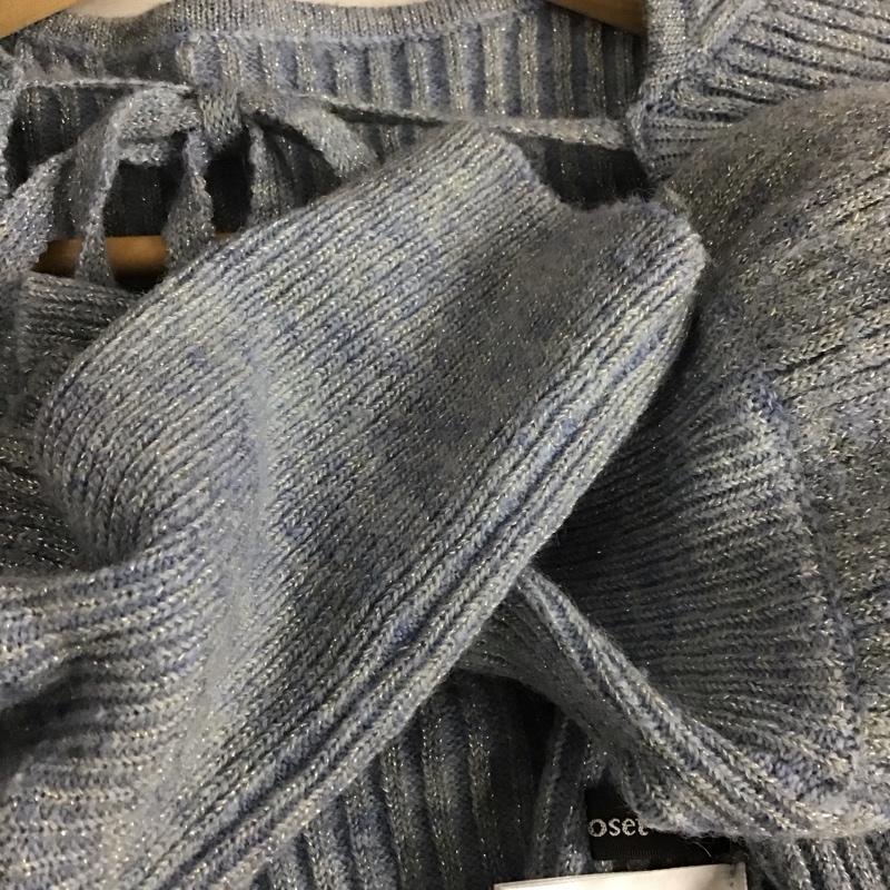 ダブルクローゼット w closet カーディガン 長袖 長袖カーディガン ショート丈 無地 水色 / ライトブルー /  レディース USED 古着 中古 10145110