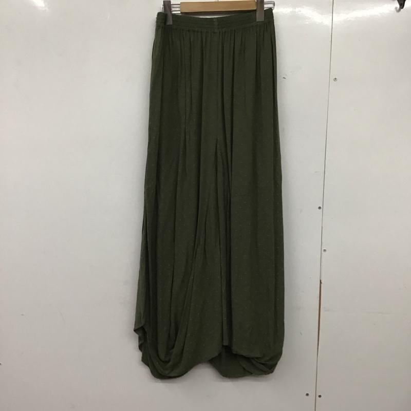 ニコアンド niko and... スカート ロングスカート ロングスカート フレアスカート カジュアルスカート M 総柄 カーキ / カーキ /  レディース USED 古着 中古 10145185