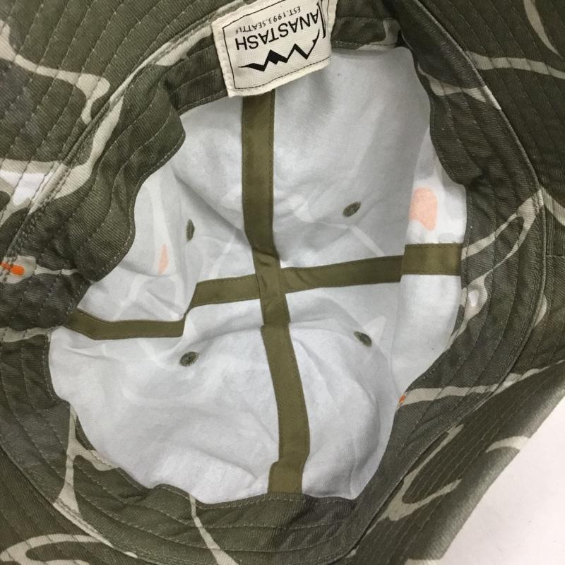 マナスタッシュ MANASTASH 帽子 ハット MHAK LITHIUM HAT 総柄 カーキ / カーキ / X 橙 / オレンジ /  メンズ USED 古着 中古 10145201
