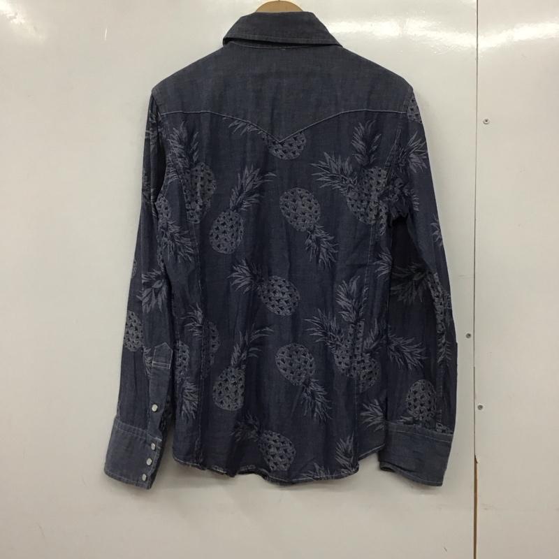 アユイテ AYUITE シャツ、ブラウス 長袖 AU14S-FS50 パイナップル 2  青 / ブルー /  メンズ USED 古着 中古 10145220