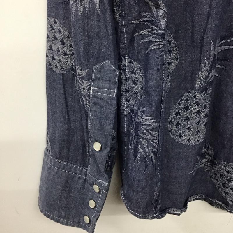 アユイテ AYUITE シャツ、ブラウス 長袖 AU14S-FS50 パイナップル 2  青 / ブルー /  メンズ USED 古着 中古 10145220
