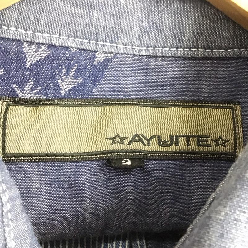 アユイテ AYUITE シャツ、ブラウス 長袖 AU14S-FS50 パイナップル 2  青 / ブルー /  メンズ USED 古着 中古 10145220