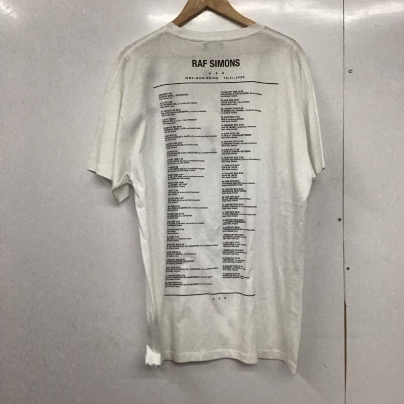 ラフシモンズ RAF SIMONS Tシャツ 半袖 Tour T-Shirt ツアーTシャツ バックプリント M ロゴ、文字 白 / ホワイト /  メンズ USED 古着 中古 10145226