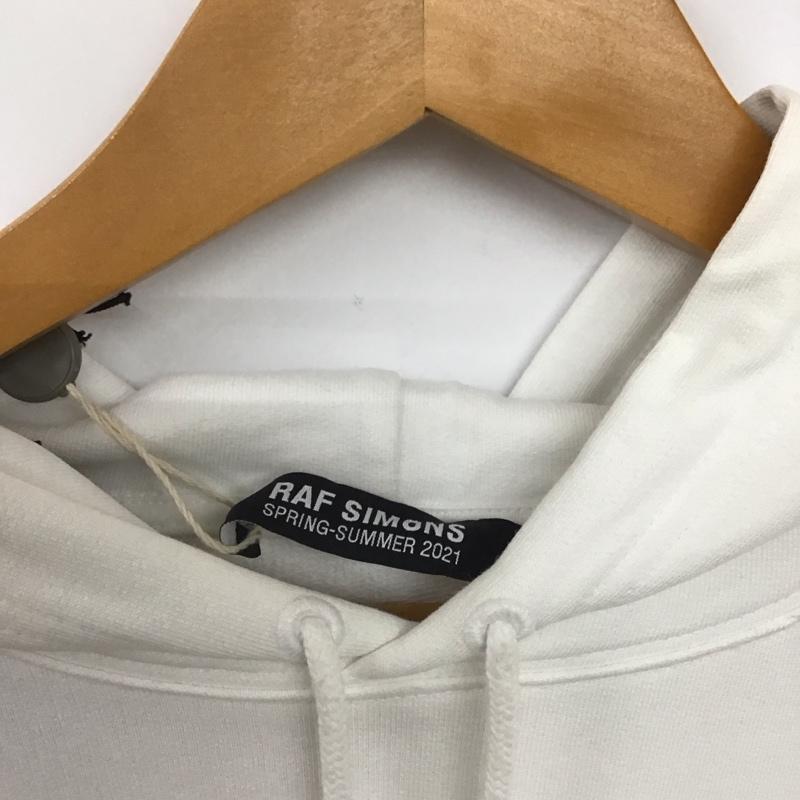 ラフシモンズ RAF SIMONS パーカー 長袖 211-M163A-19003-0010 REGULAR FIT HOODIE I LOVE YOU プルオーバー タグ付き M ロゴ、文字 白 / ホワイト /  メンズ USED 古着 中古 10145236
