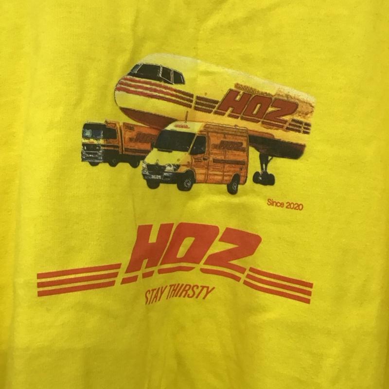 ハングオーバーズ Hangoverz カットソー 長袖 長袖カットソー プリントカットソー クルーネック プリント 黄 / イエロー /  メンズ USED 古着 中古 10145255