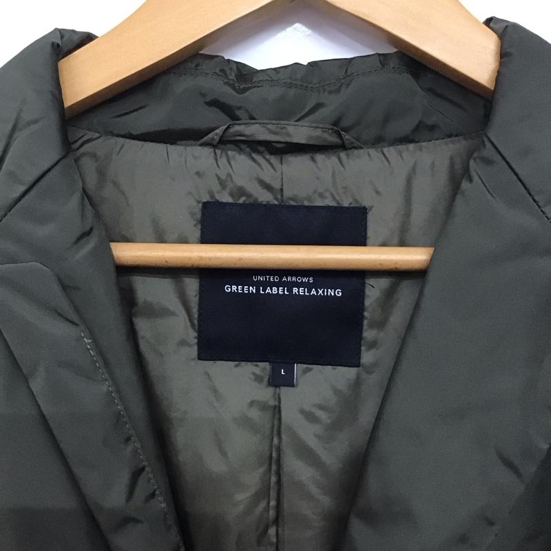 グリーンレーベルリラクシング green label relaxing ジャケット、上着 ジャケット、ブレザー ナイロンジャケット カジュアルジャケット アウター L 無地 カーキ / カーキ /  メンズ USED 古着 中古 10145256