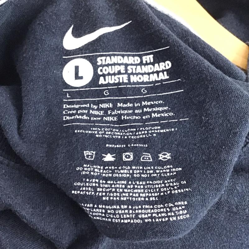ナイキ NIKE Tシャツ 半袖 半袖カットソー プリントTシャツ クルーネックカットソー L ロゴ、文字 ダークグレー / ダークグレー /  メンズ USED 古着 中古 10145271