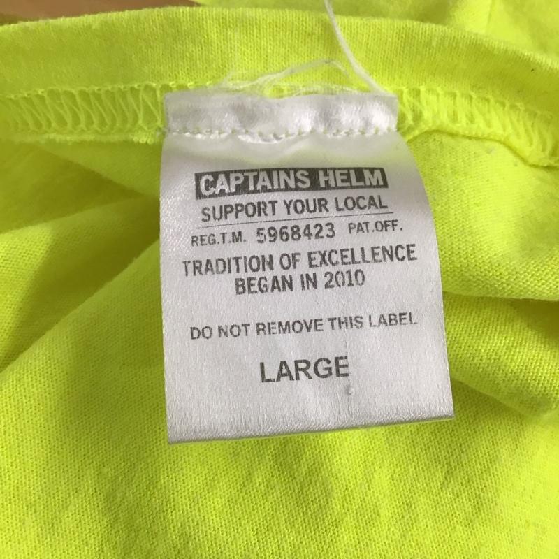 キャプテンズヘルム Captains Helm カットソー 長袖 長袖カットソー プリントカットソー クルーネック L ロゴ、文字 黄 / イエロー /  メンズ USED 古着 中古 10145272