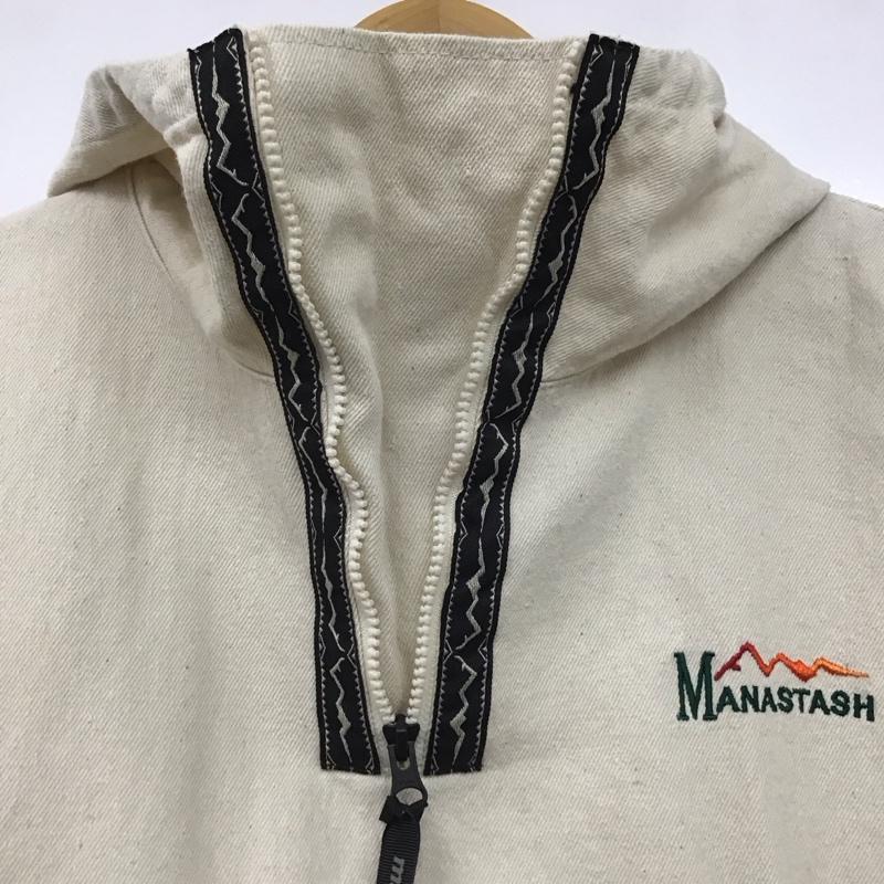 マナスタッシュ MANASTASH ジャケット、上着 ジャケット、ブレザー 長袖ジャケット アウター プルオーバージャケット L ロゴ、文字 アイボリー / アイボリー /  メンズ USED 古着 中古 10145273