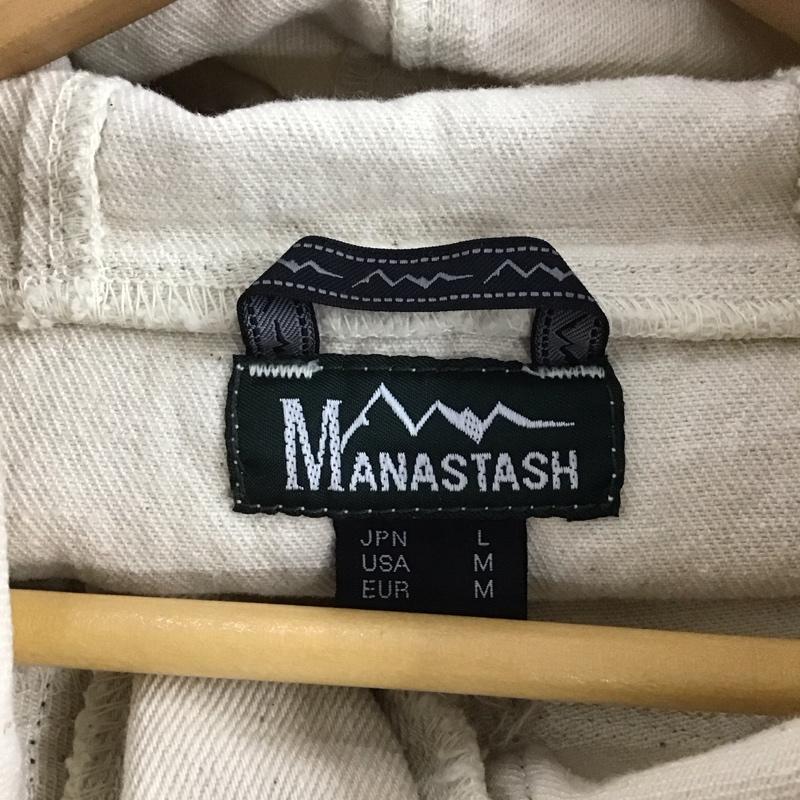 マナスタッシュ MANASTASH ジャケット、上着 ジャケット、ブレザー 長袖ジャケット アウター プルオーバージャケット L ロゴ、文字 アイボリー / アイボリー /  メンズ USED 古着 中古 10145273