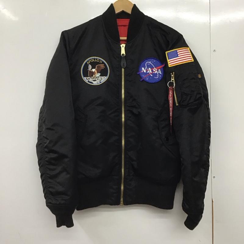 アルファインダストリー Alpha Industries ジャケット、上着 ジャンパー、ブルゾン ジップアップジャケット ナイロンジャケット アウター M ロゴ、文字 黒 / ブラック /  メンズ USED 古着 中古 10145281