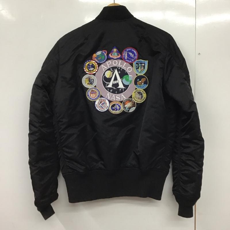 アルファインダストリー Alpha Industries ジャケット、上着 ジャンパー、ブルゾン ジップアップジャケット ナイロンジャケット アウター M ロゴ、文字 黒 / ブラック /  メンズ USED 古着 中古 10145281