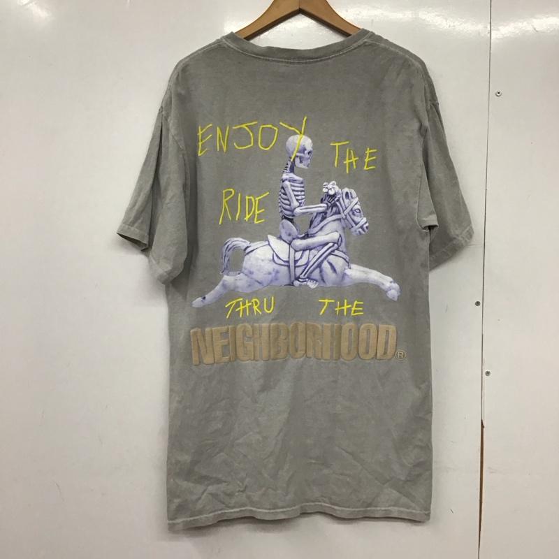 ネイバーフッド NEIGHBORHOOD Tシャツ 半袖 半袖カットソー プリントTシャツ クルーネックカットソー L プリント 灰 / グレー /  メンズ USED 古着 中古 10145292