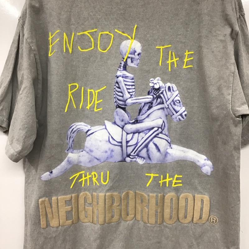 ネイバーフッド NEIGHBORHOOD Tシャツ 半袖 半袖カットソー プリントTシャツ クルーネックカットソー L プリント 灰 / グレー /  メンズ USED 古着 中古 10145292